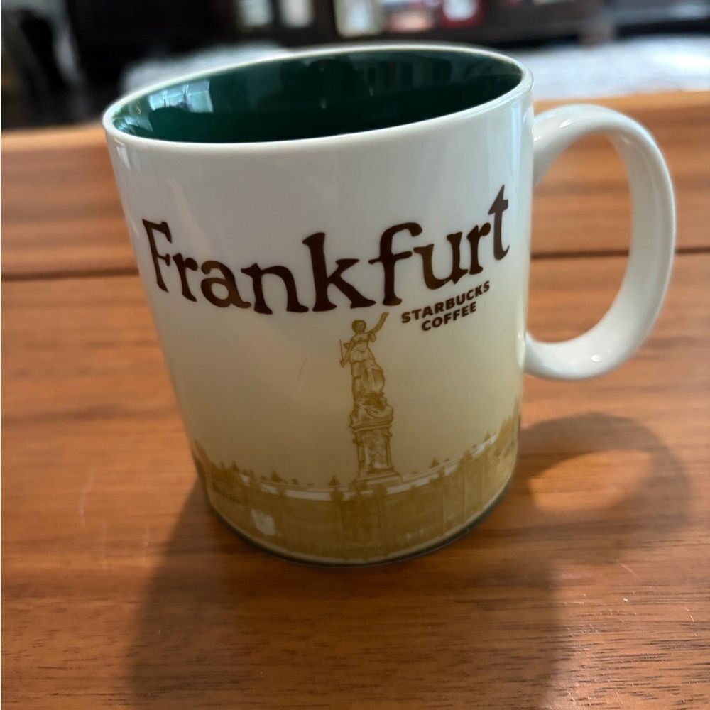 Starbucks Frankfurt Coffee Mug - Global collector’s 16oz mugWhite and Gold